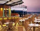 Outdoor dining on a cruise ship