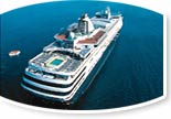 Top view of a cruise ship