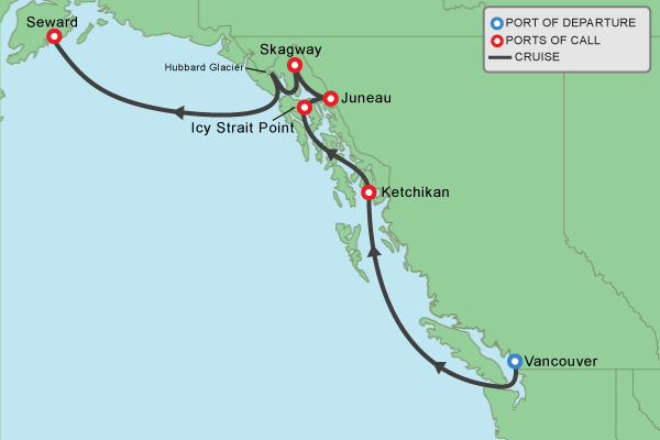 7 Night Northbound Alaska & Hubbard Glacier From Vancouver (Canada