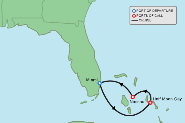 carnival cruise routes from miami